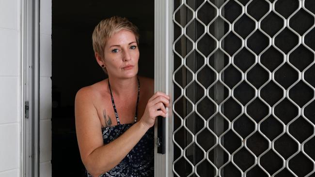 Single mother Sarah Martin has had her Bentley Park home broken into twice, with the offenders taking the keys to her car from her bedroom and stealing the vehicle. Picture: Brendan Radke