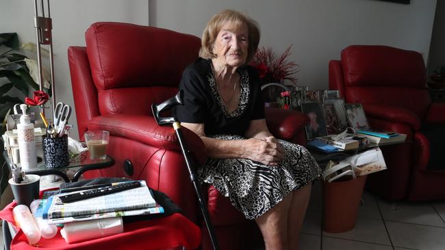 Panorama Tower resident Alice Steele said she was left disappointed after a mail thief took all of her Christmas cards and a gift voucher. Picture: Glenn Hampson