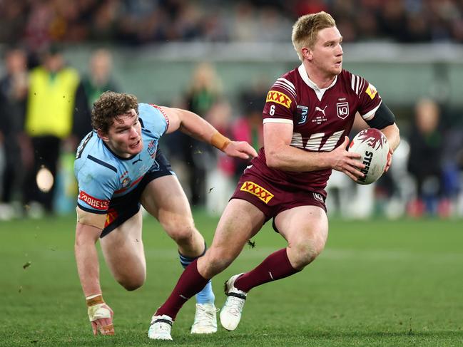 Townsend’s mentoring helped turn Tom Dearden into an Origin playmaker at the Cowboys and he is hoping to do the same thing for Maroons hopeful Walker. Picture: Getty Images