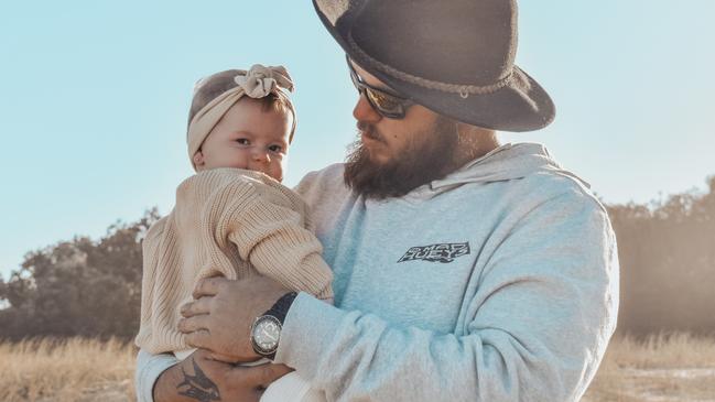 Cory Jenkins with daughter Emilia, 17 months. Picture: supplied