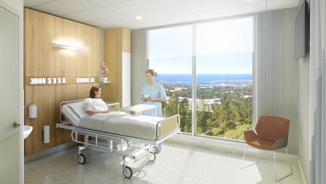 An artist's impression of the Northern Beaches Hospital in Frenchs Forest. Picture: Supplied