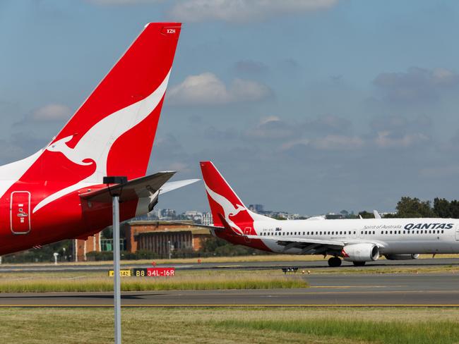 SYDNEY, AUSTRALIA - NewsWire Photos FEBRUARY 22, 2024: Generic photos of QANTAS planes at Sydney Airport today Picture: NCA NewsWire / David Swift