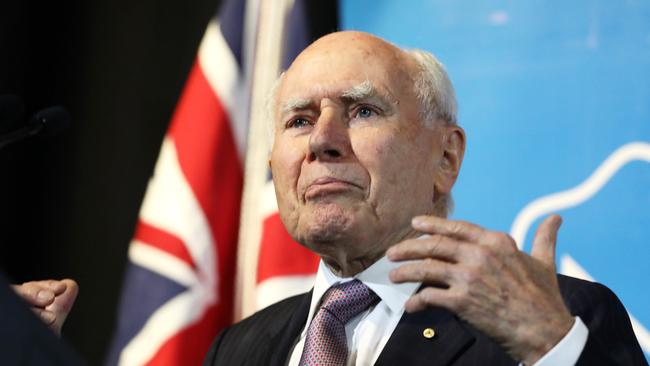 Former prime minister John Howard has backed Peter Dutton’s commitment to put the Greens last in Liberal preference votes. Picture: Jane Dempster