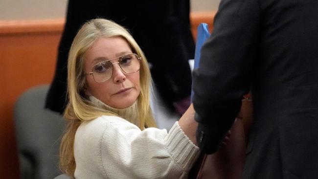 US actress Gwyneth Paltrow looks on before leaving the courtroom in Park City, Utah. Picture: AFP