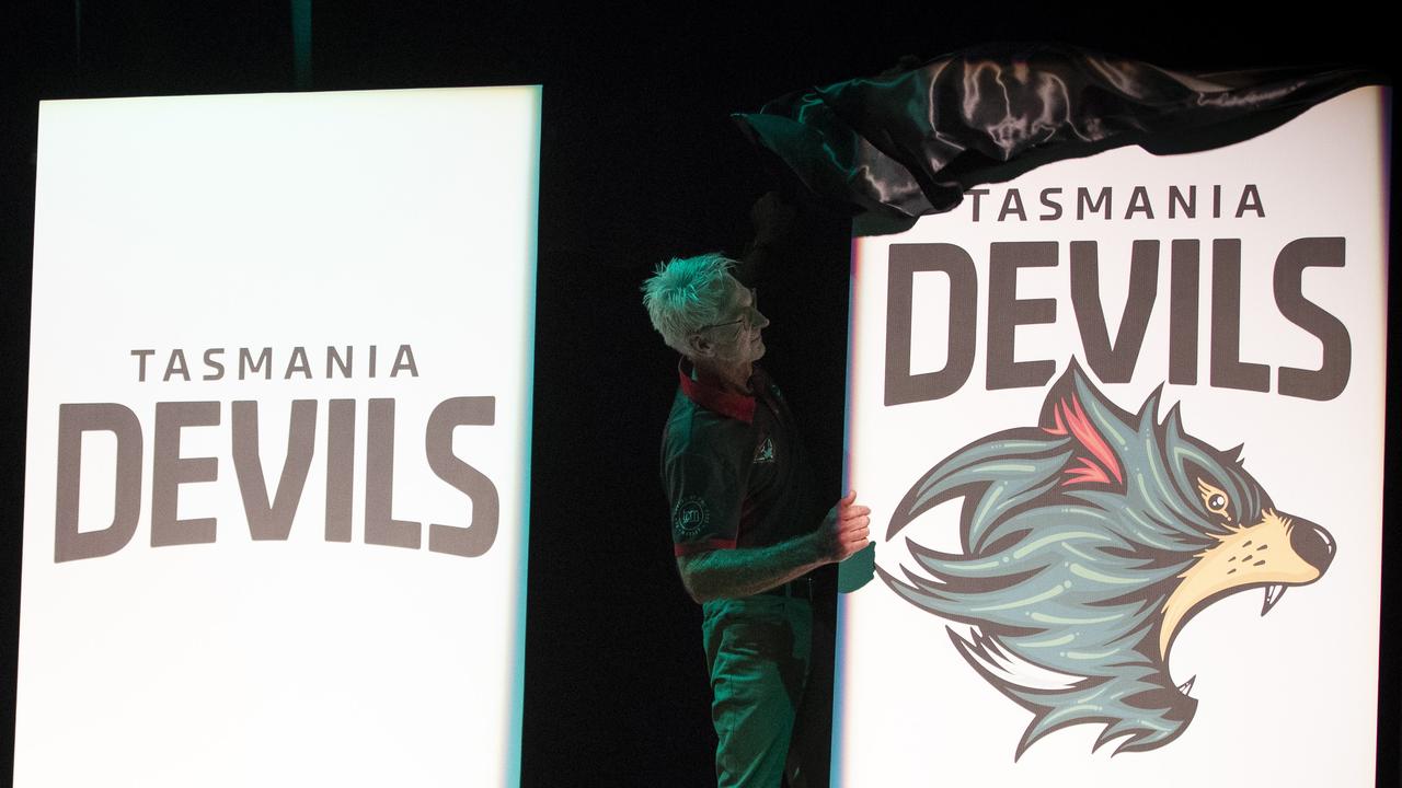 The team’s logo is unveiled. Picture: Chris Kidd