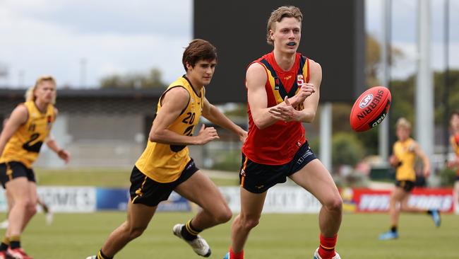 Arlo Draper impressed in the midfield and as a forward on Saturday. Picture: Paul Kane/Getty Images