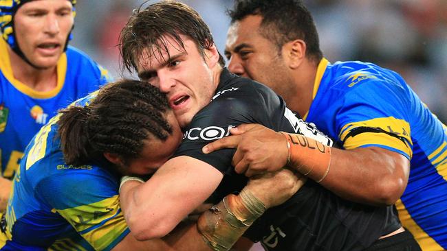 Angus Crichton was excellent again for the Rabbitohs. Picture: Mark Evans