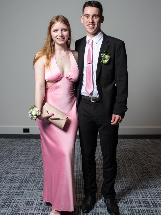 Jake Breesley, 18, of North Narrabeen with Sienna Wilson, 17, of Collaroy.