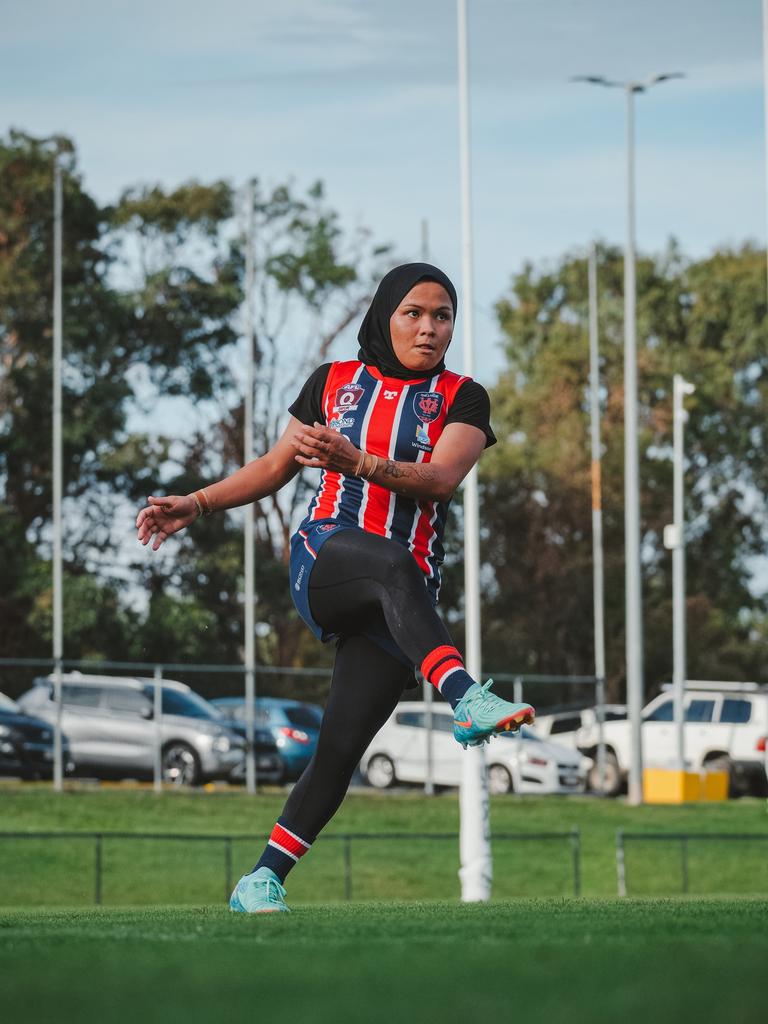 Zimara Hussain in action for Wilston Grange. Picture: Clyde Scorgie/Brooke Sleep Media.