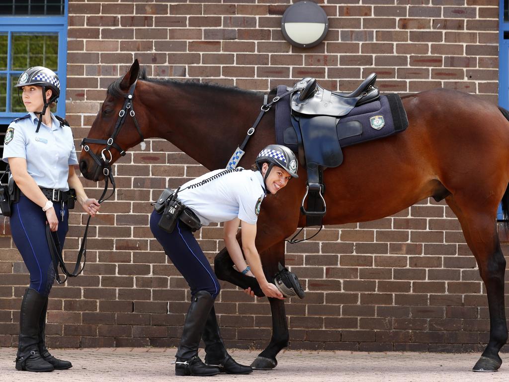 Mounted shop police boots