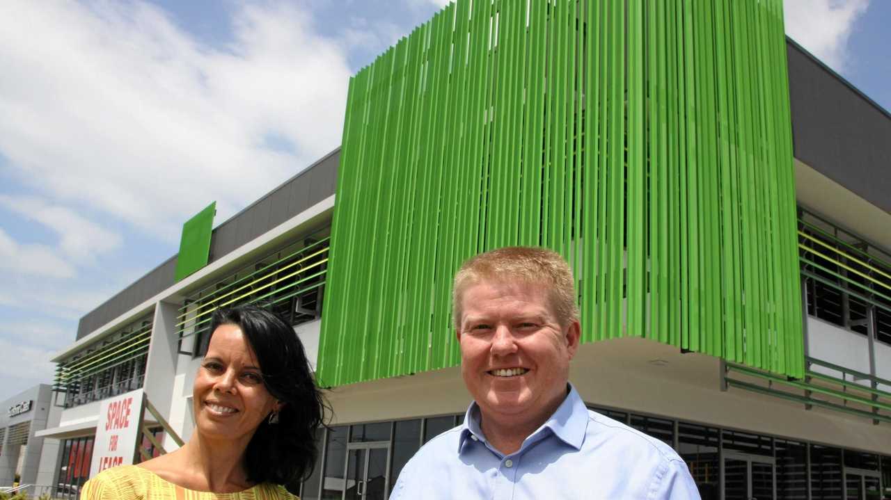 Melinda Sowden of Roberts Investment Group with Jason O'Meara of Savills at 50 Wises Rd, Buderim. Picture: Erle Levey