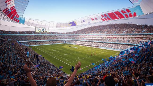 An artist impression of the Allianz Stadium redevelopment.