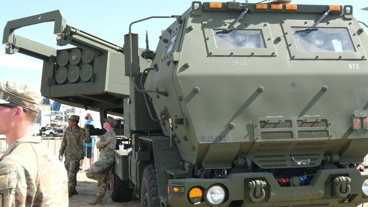 Avalon Airshow. News pic, plus gallery including 20 people with names. HIMARS rocket artillery system Picture Mark Wilson