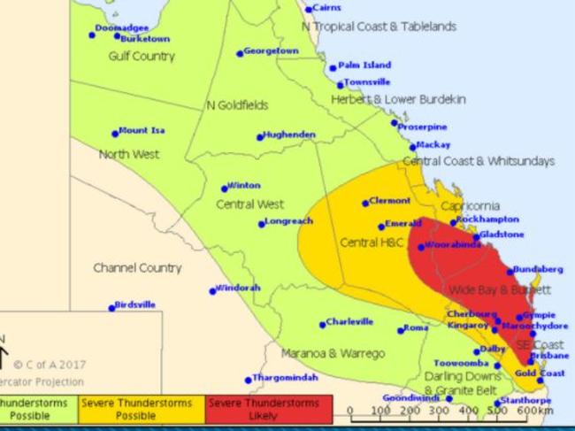 Queensland Weather Storms Forecast For Southeast Queensland