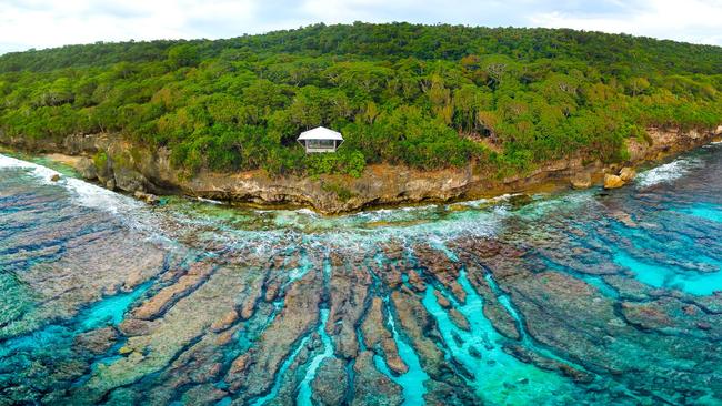 The first of eight chalets planned for Swell Lodge on Christmas Island.