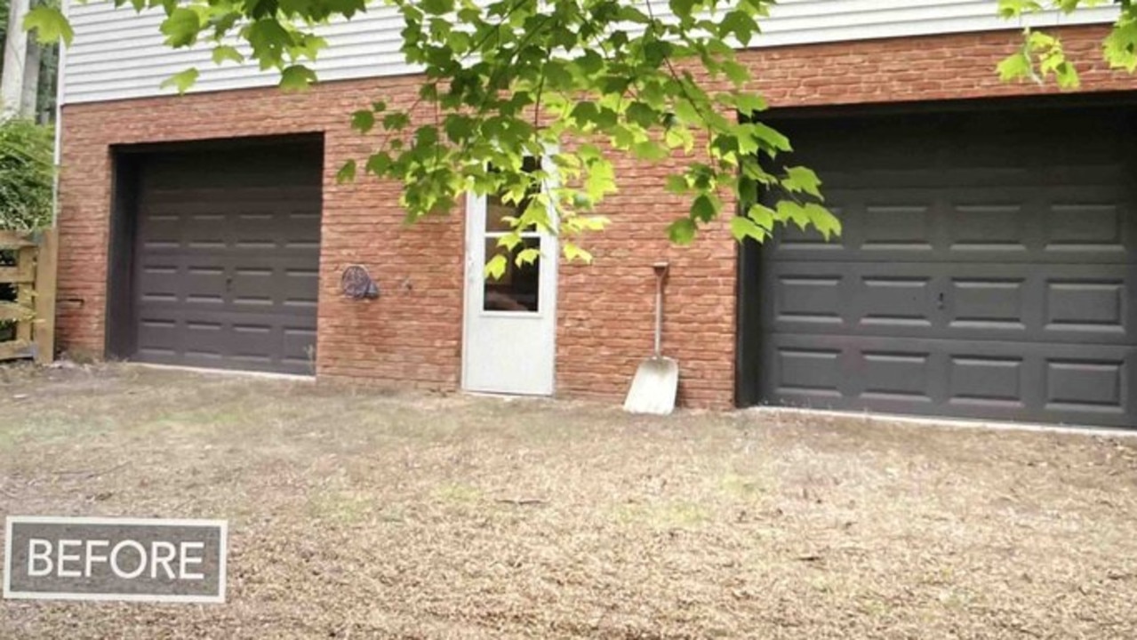 Before: Christina Haack suggested glass garage doors to let in more light. Picture: HGTV