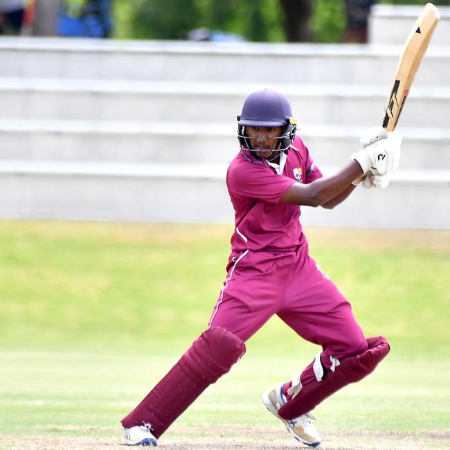 Ipswich batsman Ryan Weththasinghe GPS First XI cricket between Terrace and Ipswich Grammar School Saturday February 1, 2025. Picture, John Gass