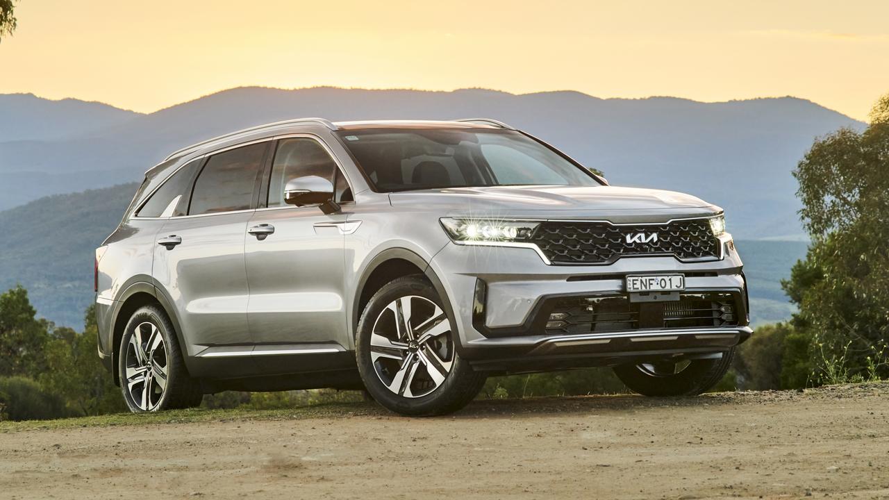 Hybrid versions of the Kia Sorento deliver fuel consumption of less than six litres for every 100km … but expect to wait about 12 months due to limited supply.