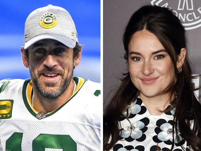 Aaron Rodgers and Shailene Woodley.