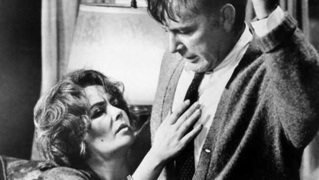 Elizabeth Taylor and Richard Burton in a scene from the 1966 film, Whos's Afraid Of Virginia Woolf.