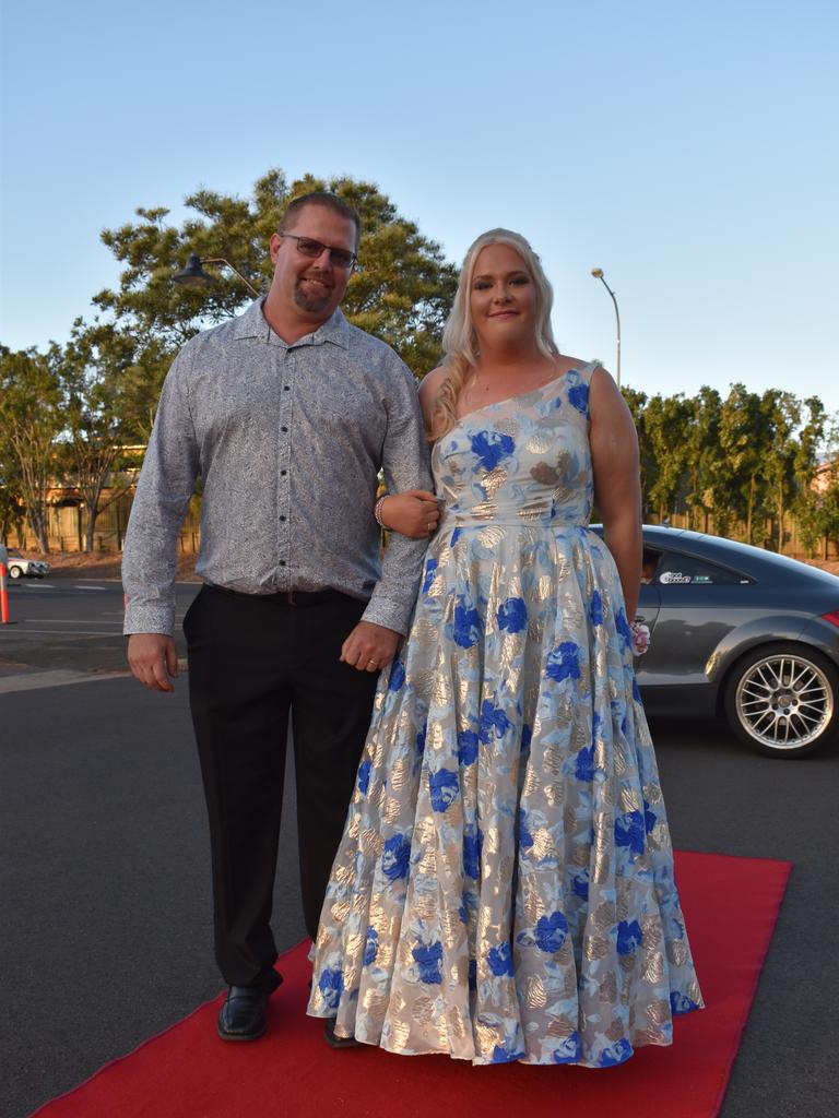 RIVERSIDE FORMAL: Casey Kinman arrives with her father Dave Kinaman at the Riverside Christian College Formal. Photo: Stuart Fast