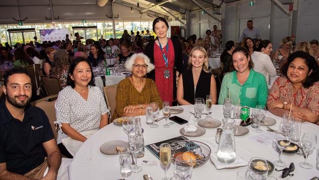 Andrew Williams, Sunkhem Hornby, Jyoti Vemuri, Cherry Cai, Zoe Flinn, Emma Struys, Shawgat Kutubi at the October Business Month 2023 in Mindil Beach Casino Resort, Darwin. Picture: Pema Tamang Pakhrin