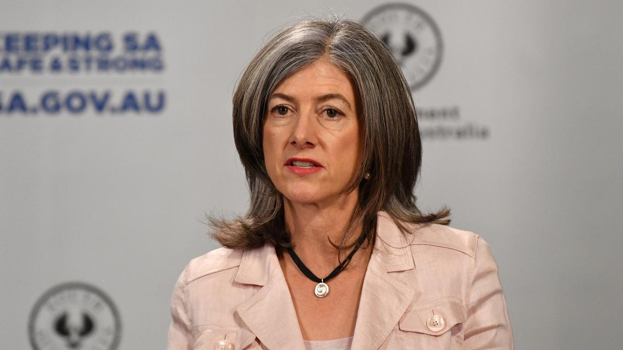 South Australian Chief Public Health Officer Dr Nicola Spurrier speaks to the media in Adelaide, Wednesday, May 6, 2020. Photo: David Mariuz / AAP.