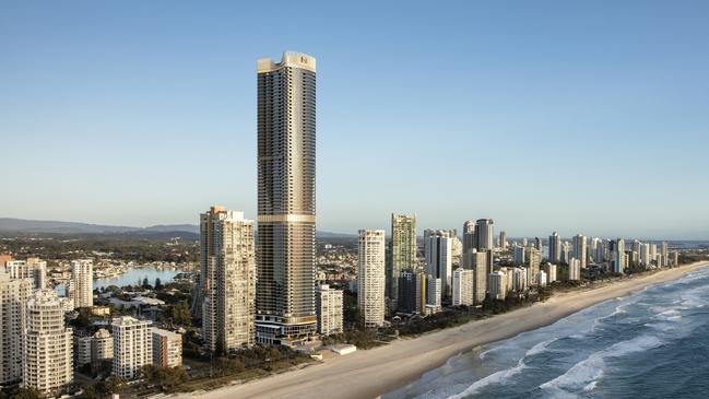 Artist impressions of Meriton's Ocean Supertower in Surfers Paradise.