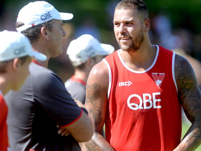 Buddy Franklin at the Sydney Swans training session at Bat & Ball Park. Photo Jeremy Piper