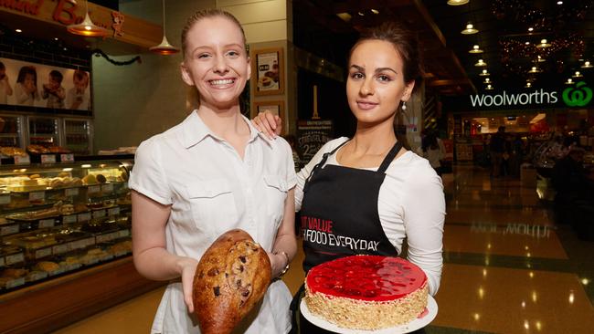 Natasha Taylor and Daniela Roscovan pictured at the Rheinland Bakery in Marion in 2015. Picture: MATT LOXTON