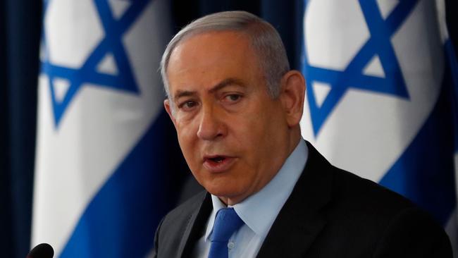 Israeli Prime Minister Benjamin Netanyahu. Picture: AFP