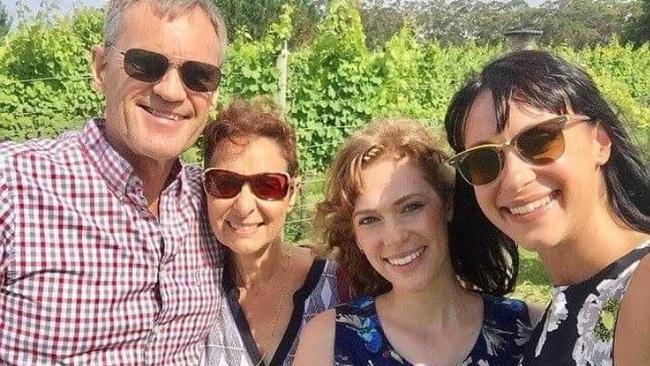 Lars and Vivian Falkholt, Annabelle Falkholt and Jessica Falkholt. Picture: AAP