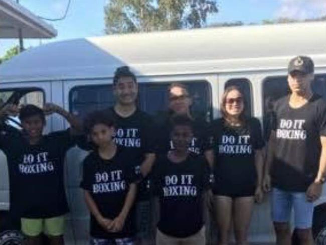 Zap De Jong used his 14-seater van (pictured) to pick up and drop off kids to his boxing training five nights a week. Source: Supplied by Zap De Jong