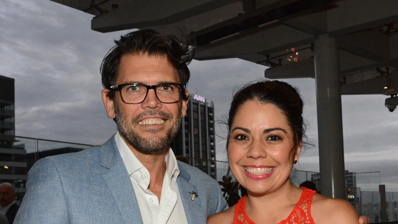 Steve McPharlin and Patricia O’Callaghan at GC Suns 2022 season launch at Nineteen at The Star Gold Coast. Pic: (c) Regina King