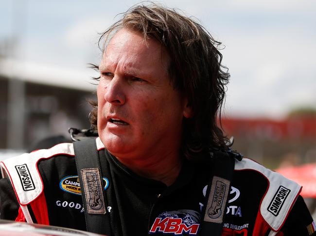 ROSSBURG, OH - JULY 23: Scott Bloomquist, driver of the #51 ToyotaCare Toyota, prepares to drive during practice for the NASCAR Camping World Truck Series inaugural CarCash Mudsummer Classic at Eldora Speedway on July 23, 2013 in Rossburg, Ohio. (Photo by Chris Graythen/NASCAR via Getty Images)