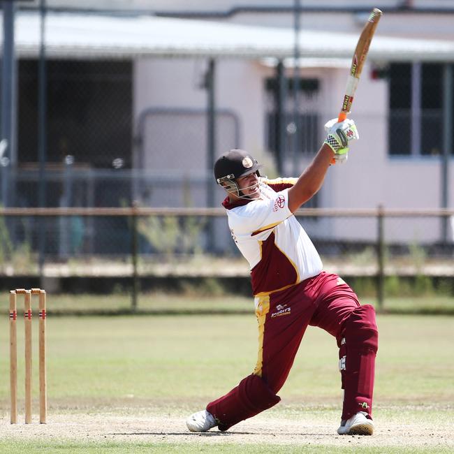 Atherton's Paul Nasser bats in the Cricket Far North match between the Norths and Atherton, held at Griffiths Park, Manunda. PICTURE: BRENDAN RADKE