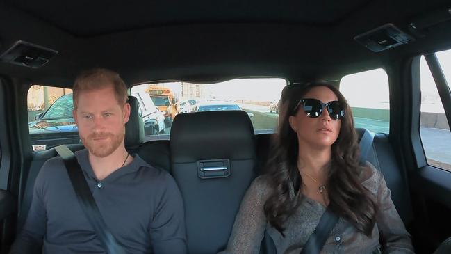 Harry and Meghan don’t have warm thing to say about his family in their docuseries. Picture: Netflix