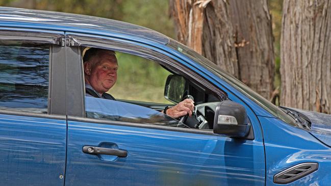 Samantha’s husband, Michael Murphy, is seen near Woowookarung Regional Park in Ballarat on Wednesday. Picture: NCA NewsWire / Diego Fedele