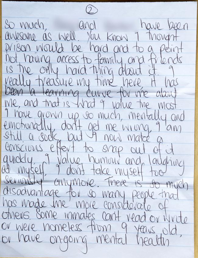 A letter Joseph ­Hohepa Morehu-Barlow sent to his mum from jail