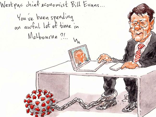 Bill Evans. Cartoon by Rod Clement