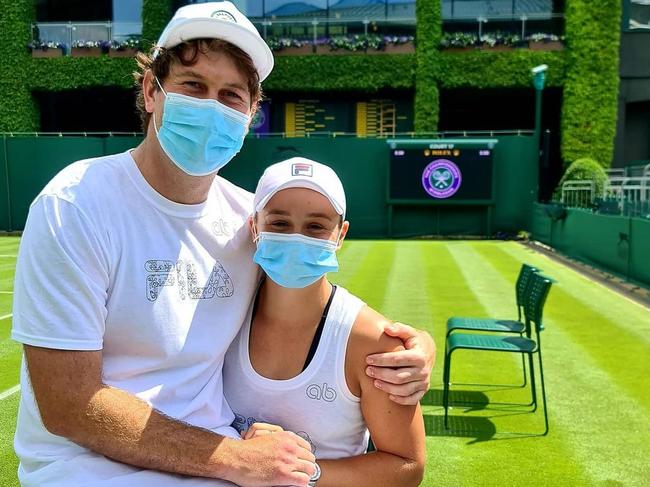 Ash Barty and her future husband Garry Kissick. Picture: Instagram