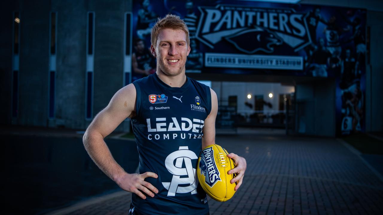 Before getting his AFL opportunity with Sydney, Matt Roberts plied his football trade for South Adelaide in the SANFL. Picture: Tom Huntley