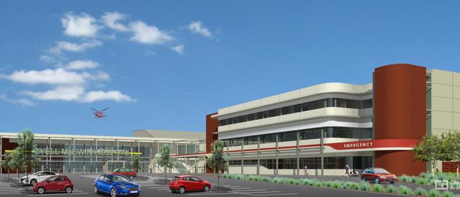 Artist impression of the proposed extension of the Lyell McEwin Hospital emergency department. Picture: Supplied