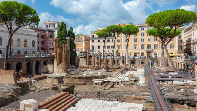 Largo di Torre Argentina in the historic centre of Rome.