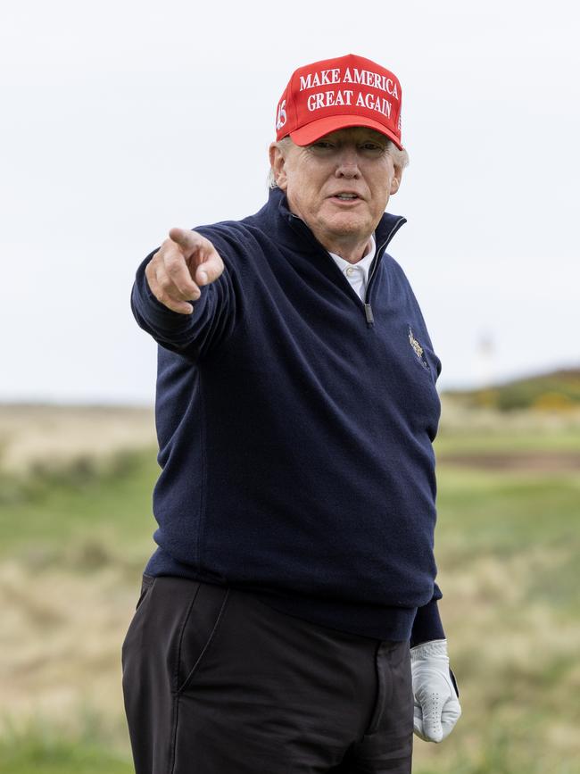 Donald Trump at his Turnberry course, Scotland. Picture: Getty Images