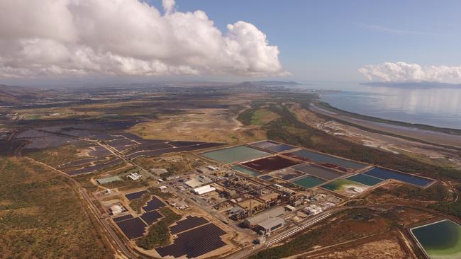 A view over the Sun Metals zinc refinery looking back towards the port of Townsville.