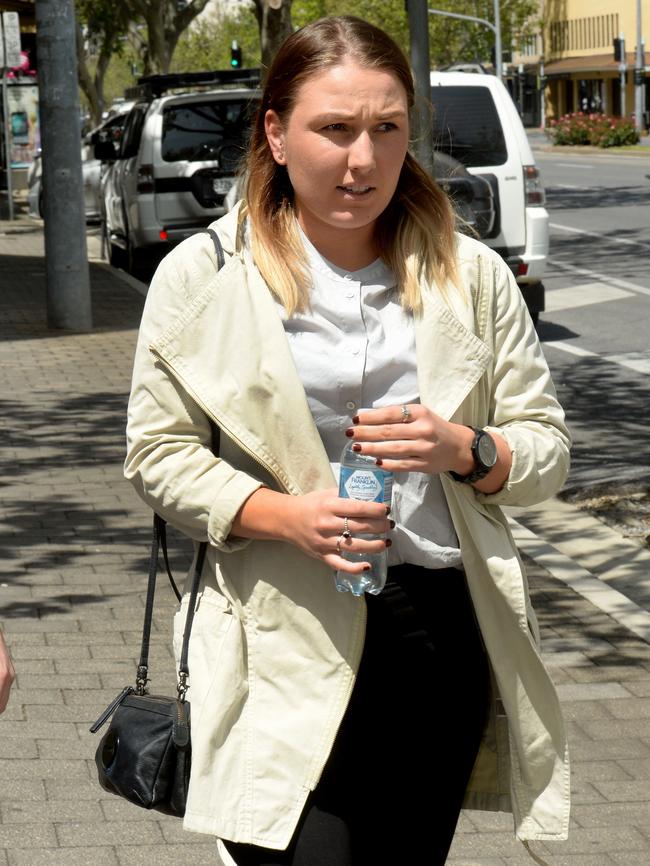 Registered nurse Stacy Woodward after giving evidence today. Picture Greg Higgs