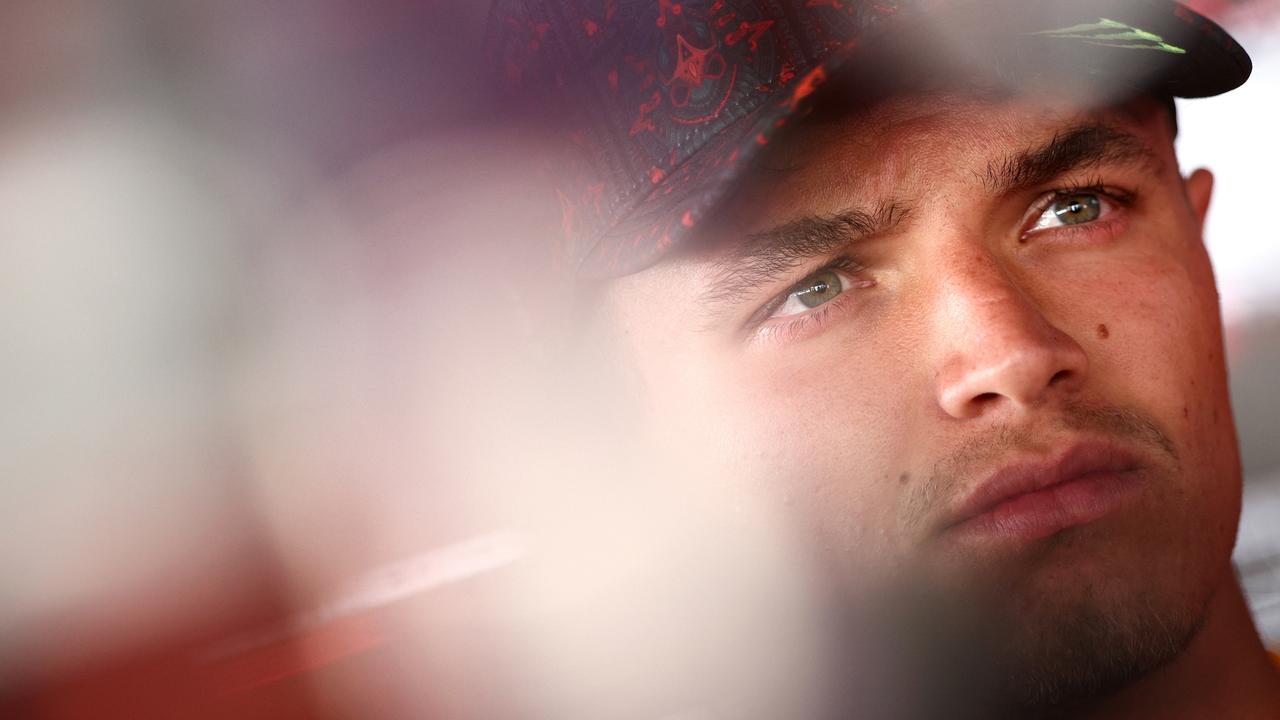 MEXICO CITY, MEXICO - OCTOBER 24: Lando Norris of Great Britain and McLaren talks to the media in the Paddock during previews ahead of the F1 Grand Prix of Mexico at Autodromo Hermanos Rodriguez on October 24, 2024 in Mexico City, Mexico. (Photo by Jared C. Tilton/Getty Images)