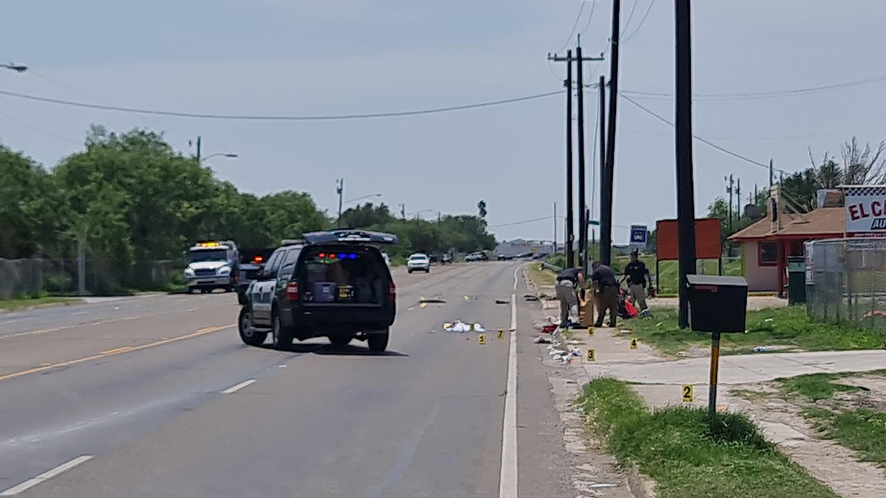 Seven people were killed Sunday and ten others injured after a motorist allegedly ran them down near a Texas migrant shelter. Picture: AFP