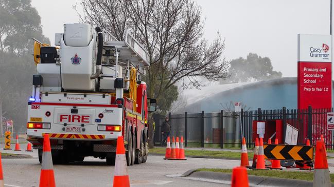 Firefighters arrived on scene quickly. Picture: Joel Stewart